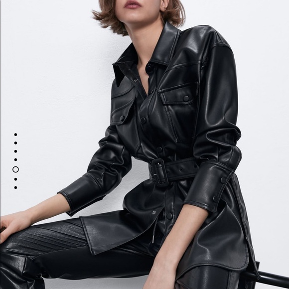 Zara Faux Leather Jacket NWOT - New without tags - Picture 3 of 8